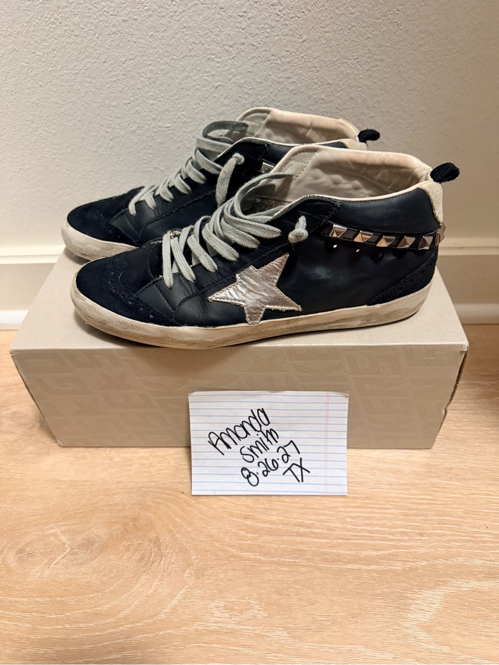 Black Stud Golden Goose size 39